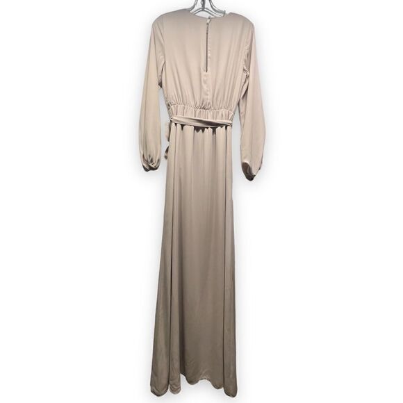 Show Me Your MuMu Lady Long Sleeve Wrap Dress in Show Me The Ring Crisp M - Picture 6 of 16